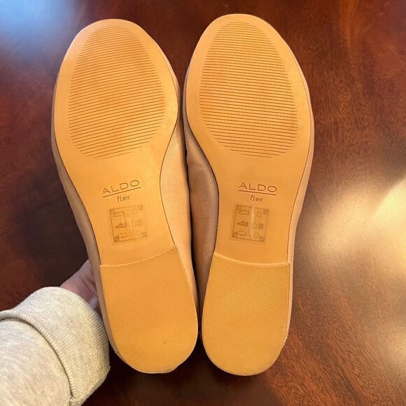 EEUC Women's Aldo Hellen Buttery Leather Loafers Flats Shoes in Nude US Size 7.5 - Picture 6 of 6